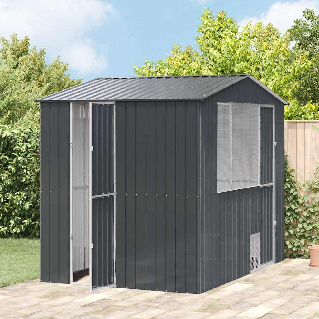 Κλουβί Πουλιών vidaXL Ανθρακί 310x215x247 εκ. Χάλυβα