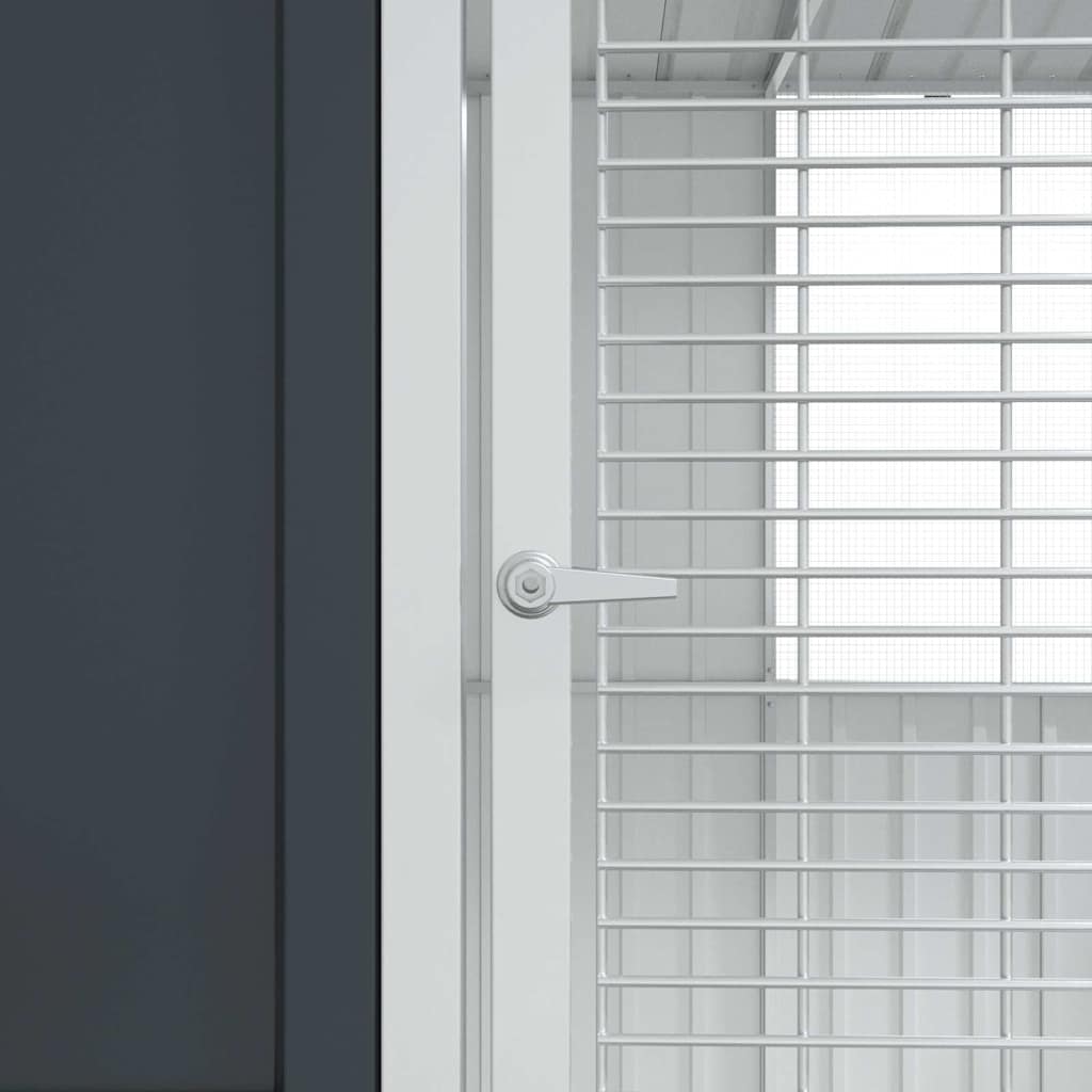 κλουβί πουλιών vidaXL σε ανθρακί 215x78x200 εκ από γαλβανισμένο ατσάλι