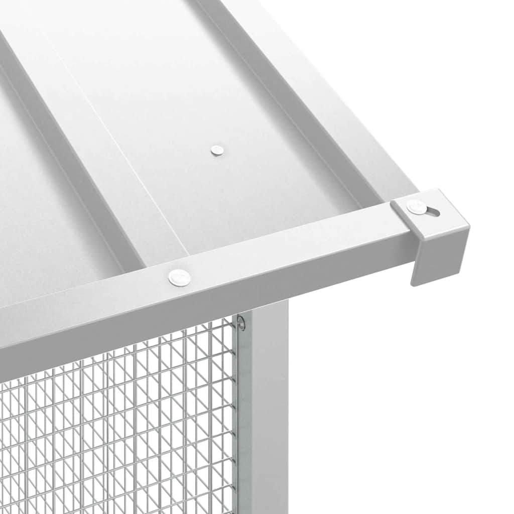 vidaXL Κλουβί πουλιών Γκρι 215x110x247 εκ Χάλυβας