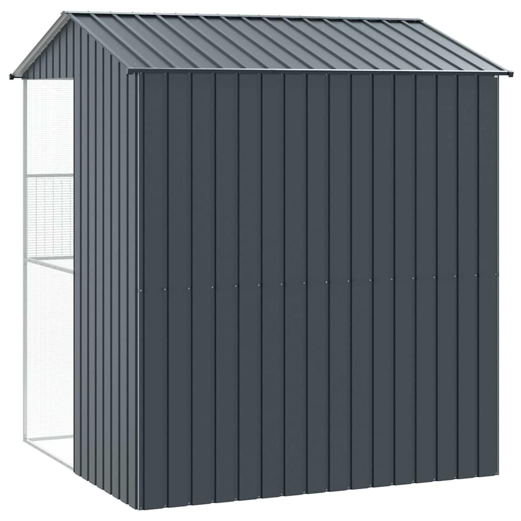 vidaXL Κλουβί Πουλιών Ανθρακί 215x210x247 εκ Χάλυβας