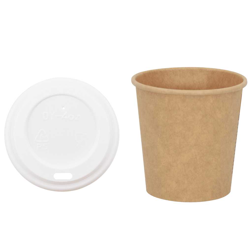 vidaXL Χάρτινα ποτήρια καφέ με καπάκια 1000 τεμάχια 4oz 100ml