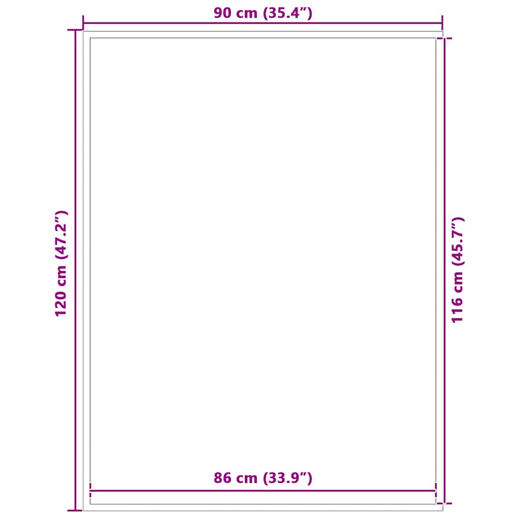 vidaXL Πατάκι Εισόδου Ανθρακί 90 x 120 εκ.