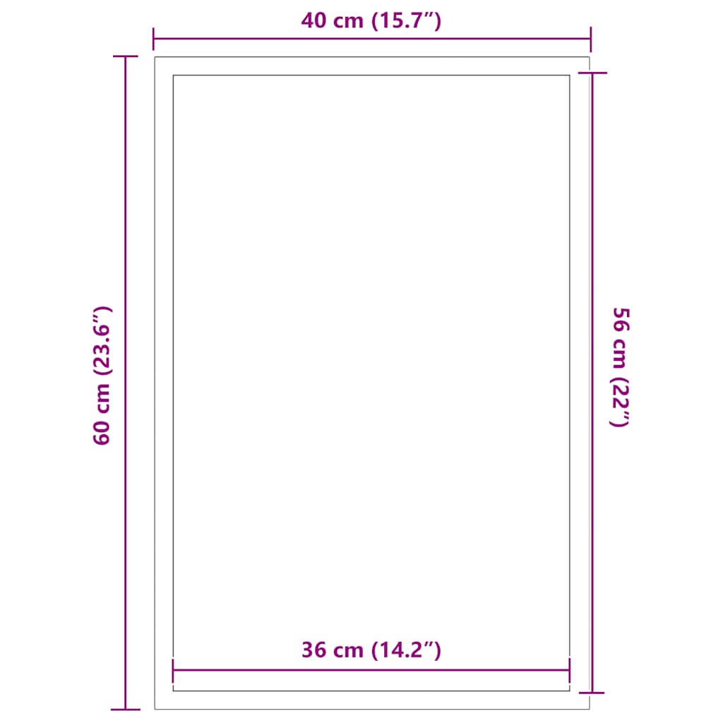 vidaXL Πατάκι Πόρτας Μπλε 40x60 εκ.