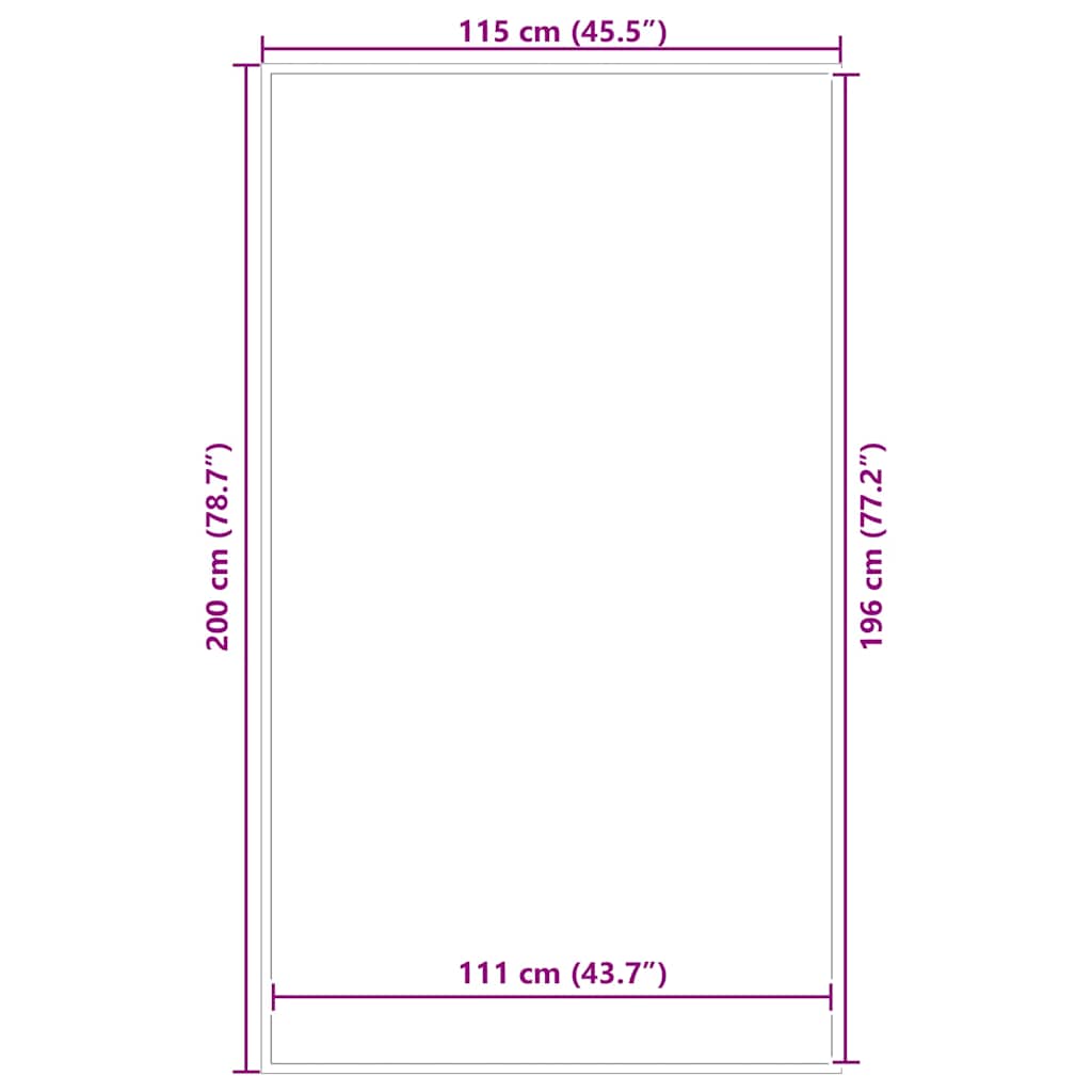 vidaXL Στρώμα πόρτας μπλε 115x200 cm
