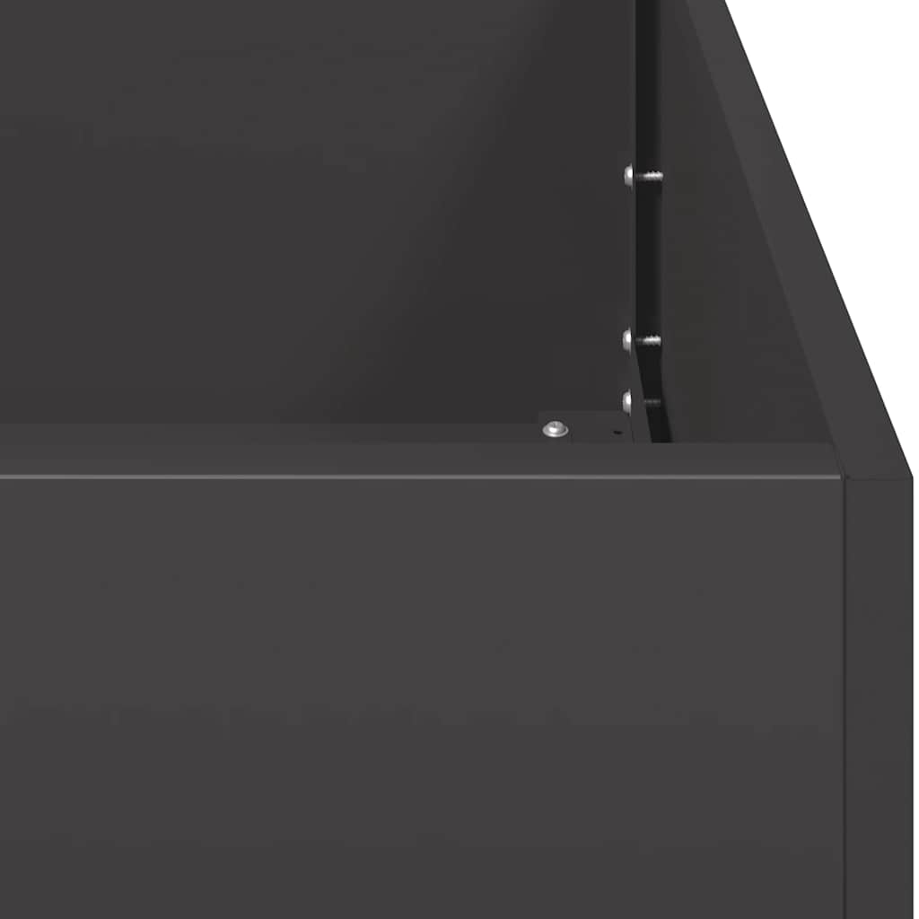 vidaXL Γλάστρα Μαύρη 40x40x40 cm από χάλυβα ψυχρής έλασης