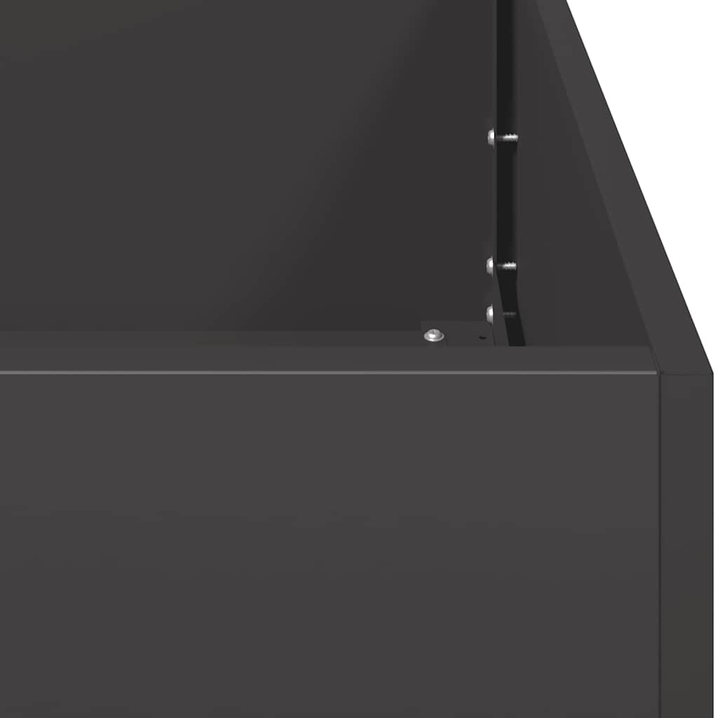 vidaXL Ζαρντινιέρα Μαύρη 120x40x40 εκ. από Χάλυβα Ψυχρής Έλασης