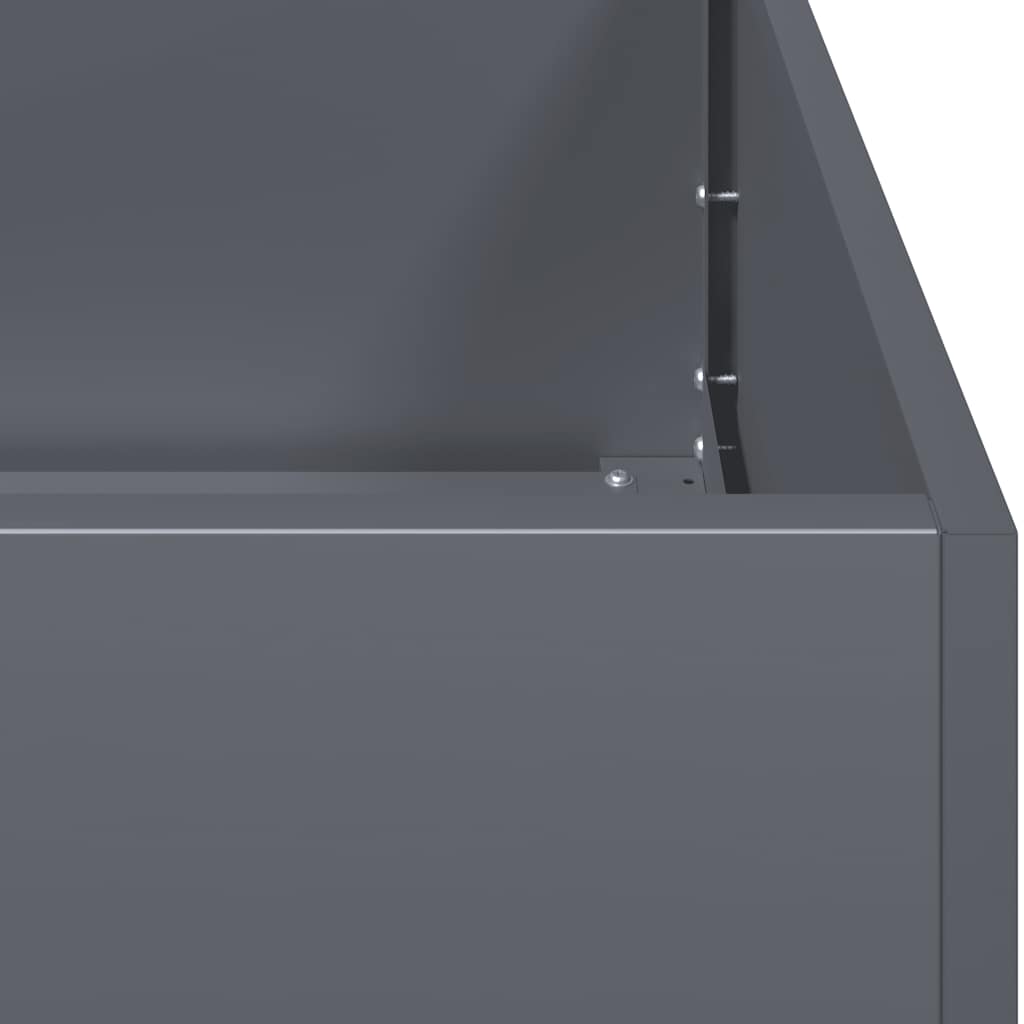 vidaXL Ζαρντινιέρα Ανθρακί 360x40x40 εκ. από Χάλυβα Ψυχρής Έλασης