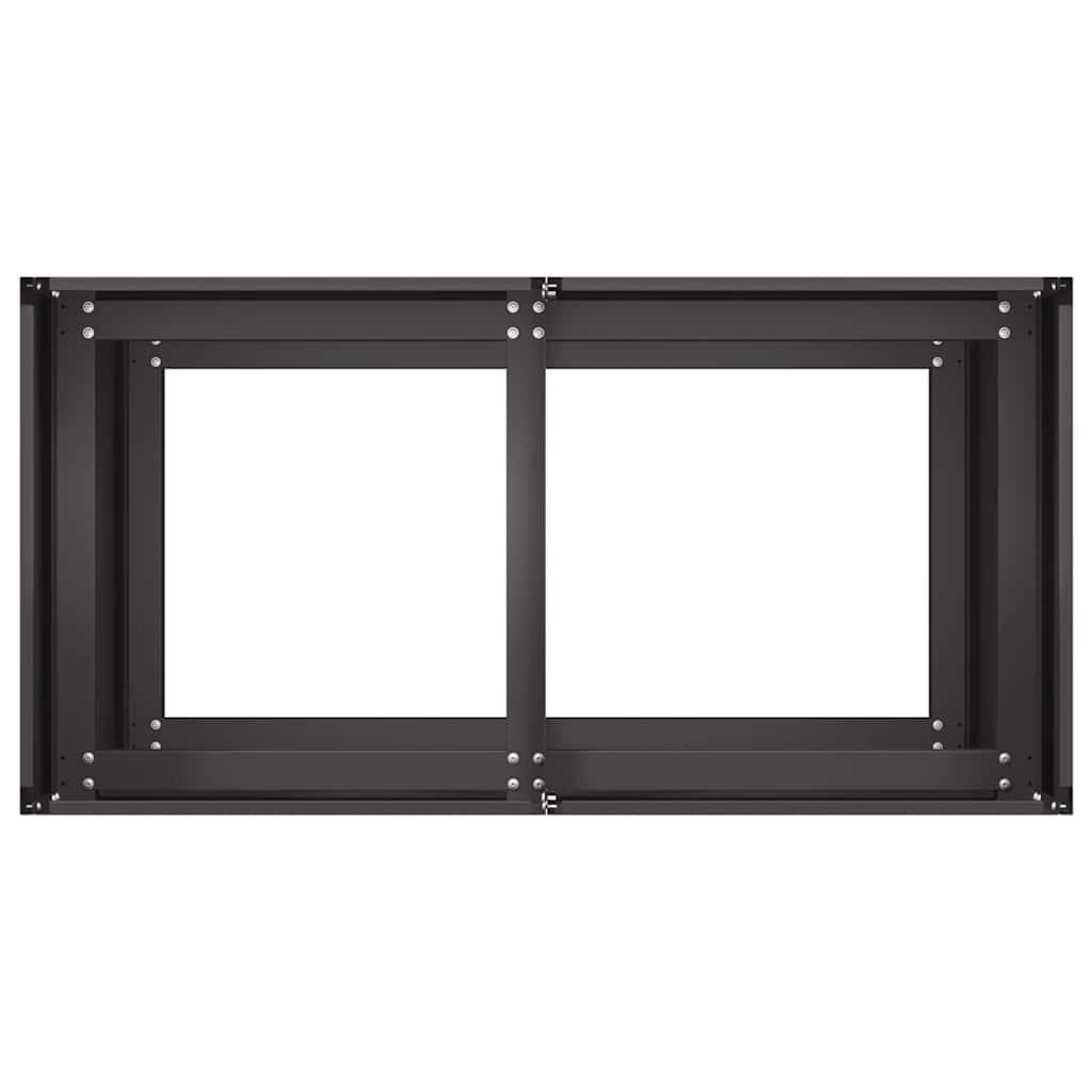 vidaXL Ζαρντινιέρα Μαύρη 80x40x80 εκ. από Χάλυβα Ψυχρής Έλασης