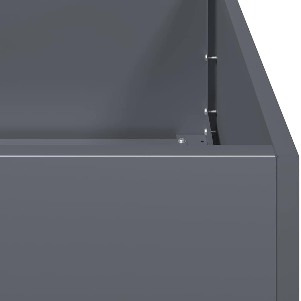 vidaXL Ζαρντινιέρα Ανθρακί 80x40x80 εκ. από Χάλυβα Ψυχρής Έλασης
