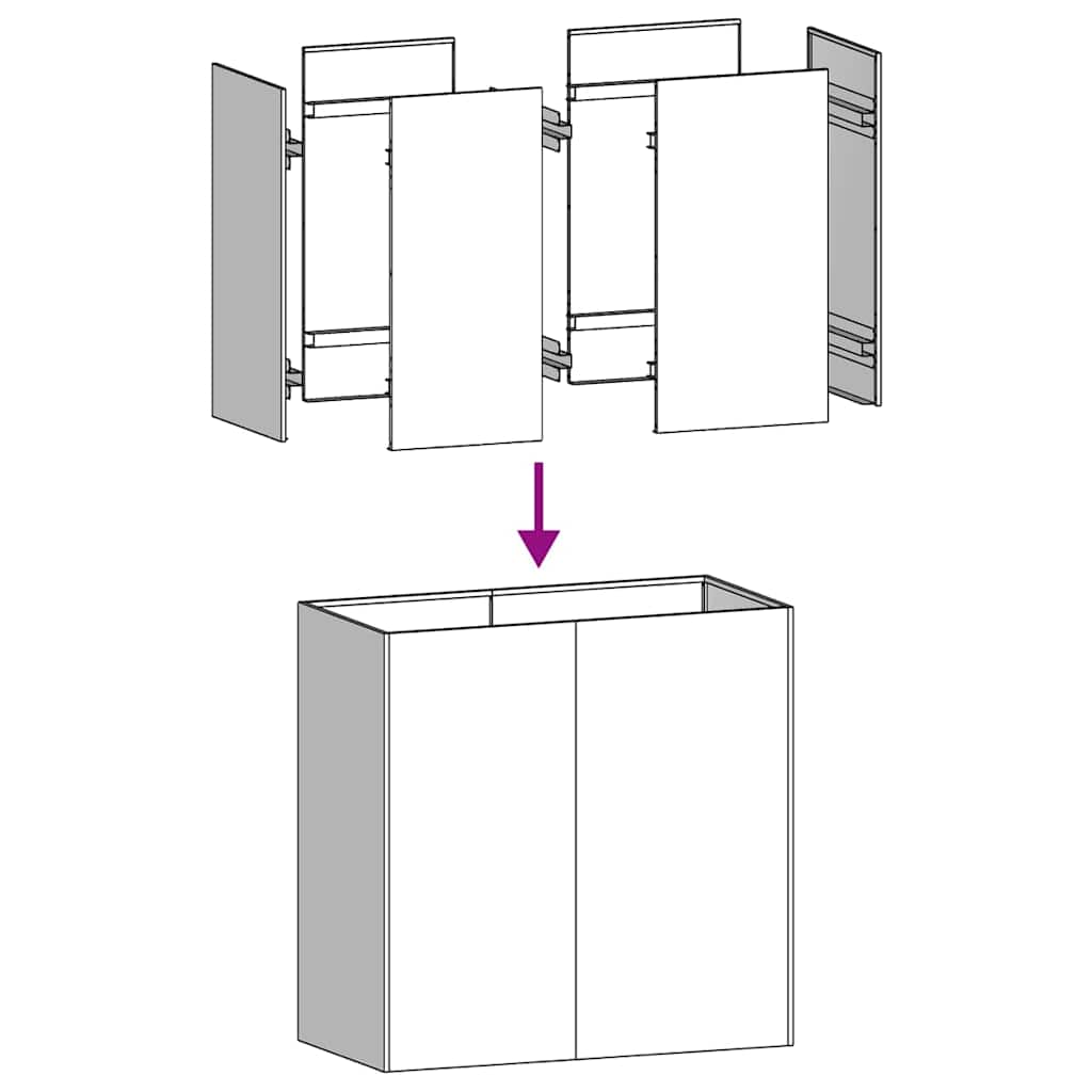 vidaXL Ζαρντινιέρα 80x40x80 εκ. από Γαλβανισμένο Ατσάλι