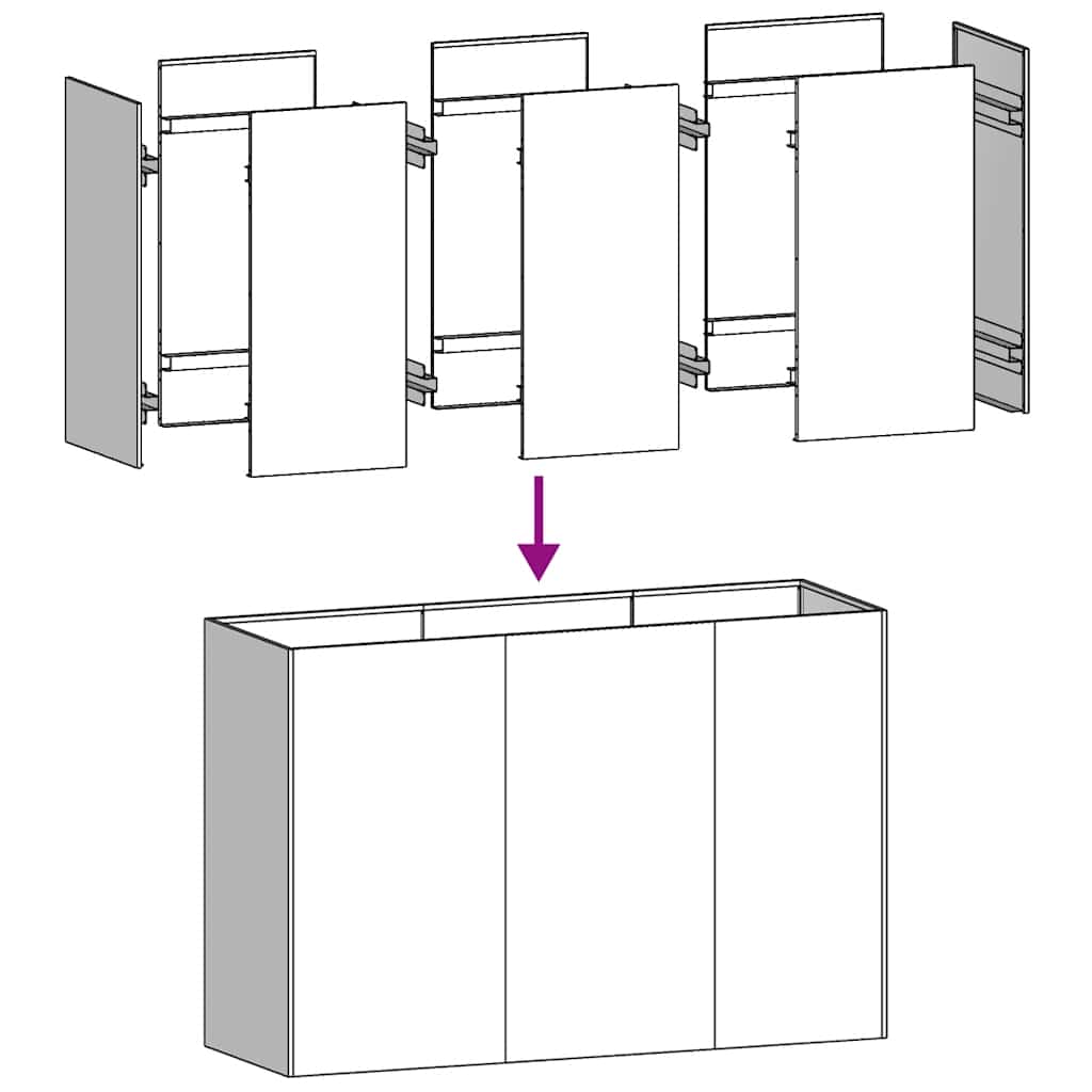 vidaXL Ζαρντινιέρα Μαύρη 120x40x80 εκ. από Χάλυβα Ψυχρής Έλασης