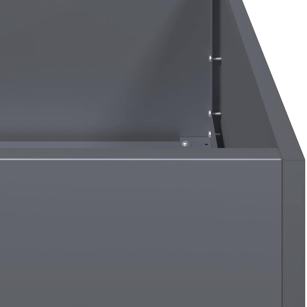vidaXL Ζαρντινιέρα Ανθρακί 120x40x80 εκ. από Χάλυβα Ψυχρής Έλασης