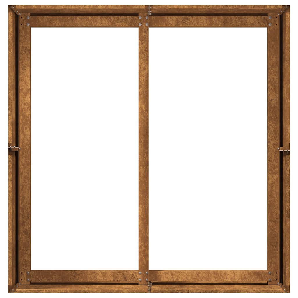 vidaXL Ζαρντινιέρα Σκουριασμένο 80x80x40εκ. Ατσάλι Σκληρυθέν στον Αέρα