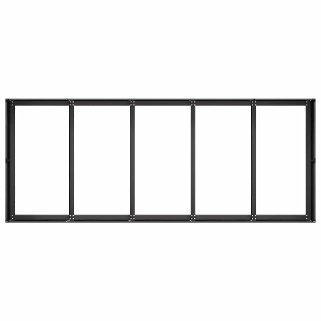 vidaXL Ζαρντινιέρα Μαύρη 200x80x40 εκ. από Χάλυβα