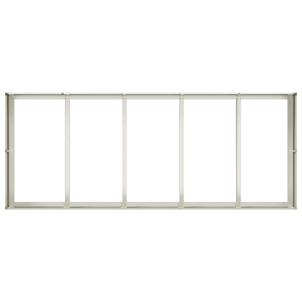 vidaXL Ζαρντινιέρα Λευκή 200x80x40 εκ. από Χάλυβα