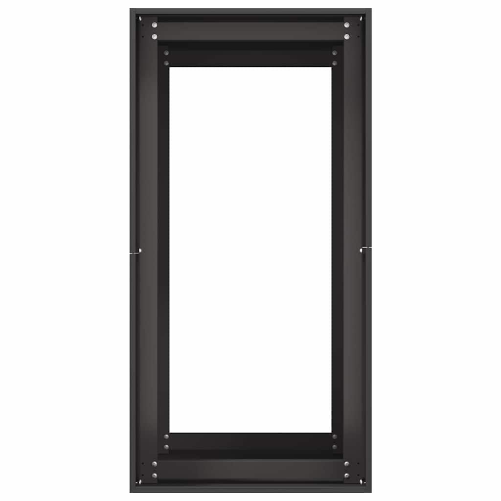 vidaXL Ζαρντινιέρα Μαύρη 40x80x80 εκ. από Χάλυβα