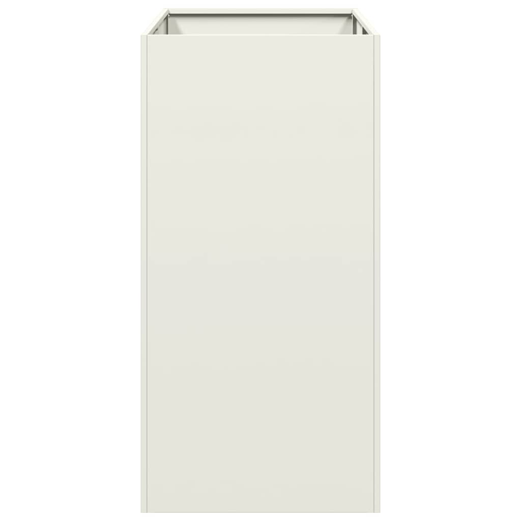 vidaXL Ζαρντινιέρα Λευκή 40x80x80 εκ. από Χάλυβα