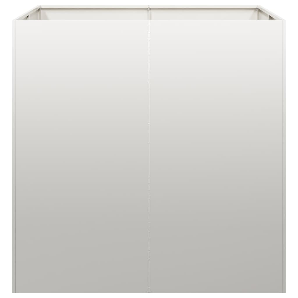 vidaXL Ζαρντινιέρα 80x80x80 εκ. από Ανοξείδωτο Ατσάλι