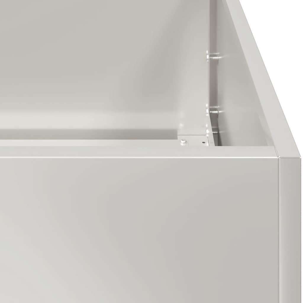 vidaXL Ζαρντινιέρα 80x80x80 εκ. από Ανοξείδωτο Ατσάλι
