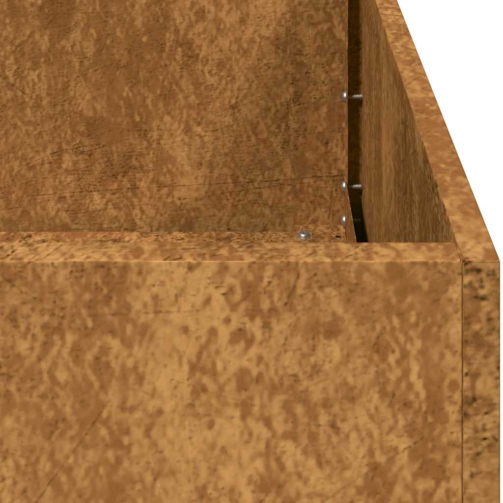 vidaXL Ζαρντινιέρα Σκουριασμένο 80x80x80εκ. Ατσάλι Σκληρυθέν στον Αέρα