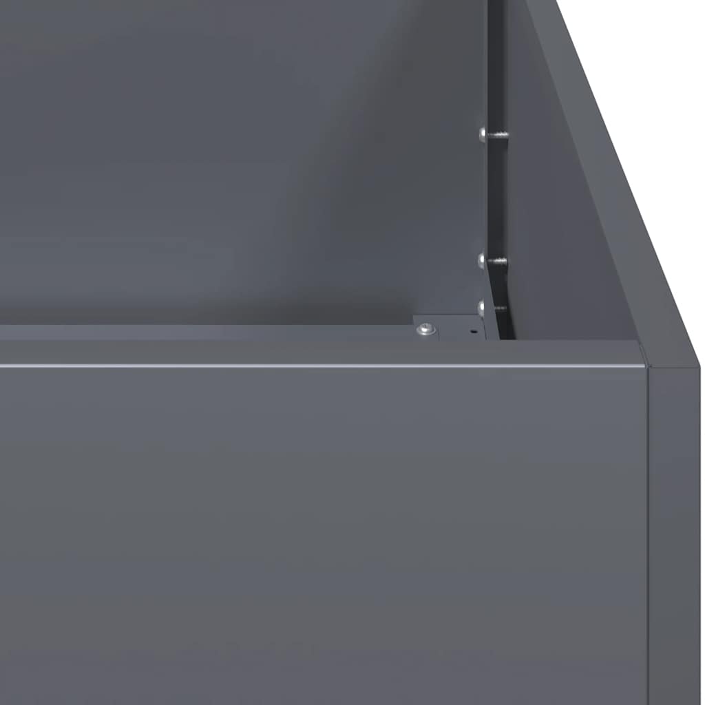 vidaXL Ζαρντινιέρα Ανθρακί 40x40x30 εκ. από Χάλυβα