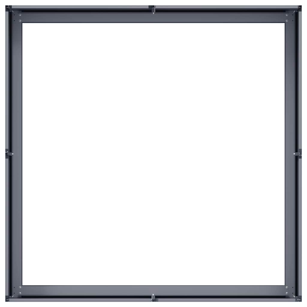 vidaXL Ζαρντινιέρα Ανθρακί 100x100x30 εκ. από Χάλυβα