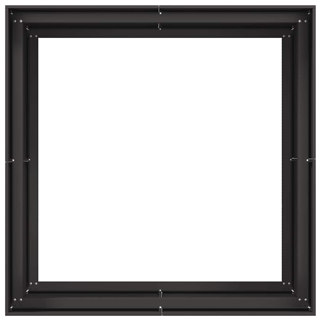 vidaXL Ζαρντινιέρα Μαύρη 100x100x80 εκ. από Χάλυβα