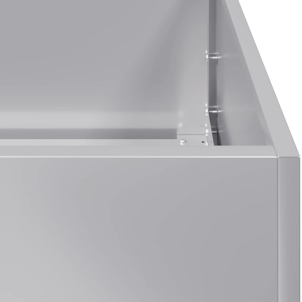 vidaXL Ζαρντινιέρα 100x100x80 εκ. από Γαλβανισμένο Ατσάλι