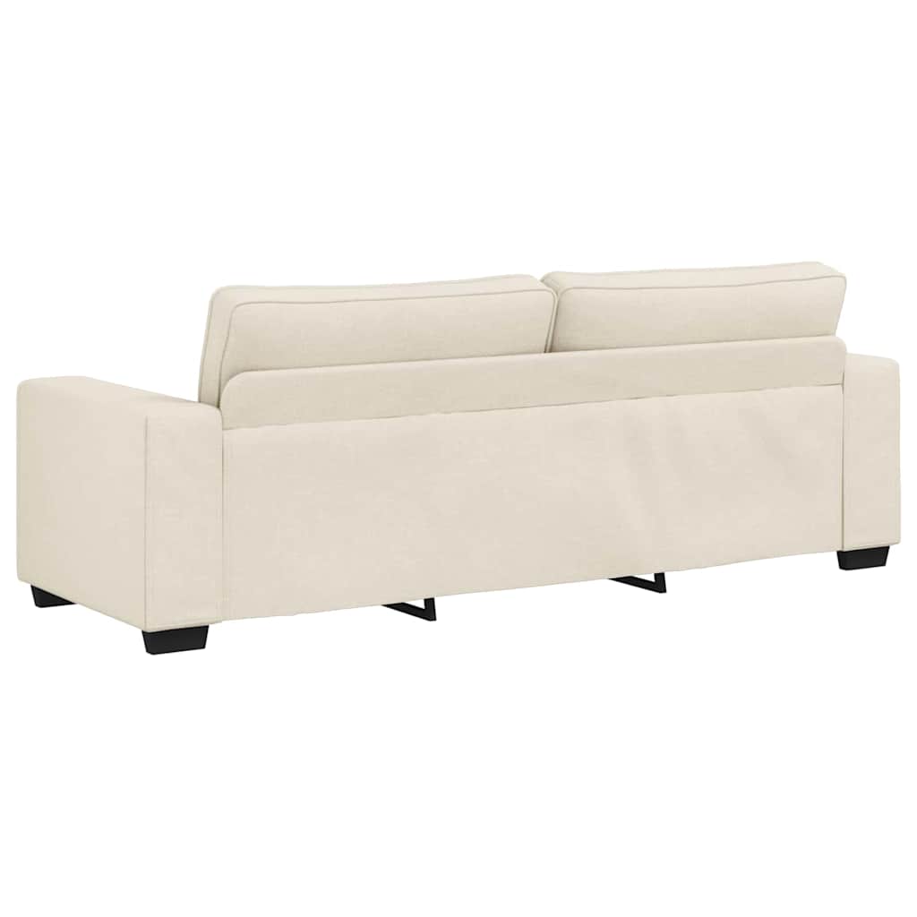 vidaXL Καναπές 3 pcs Μπεζ 221 x 80 x 82 εκ Ύφασμα μείγματος λινών