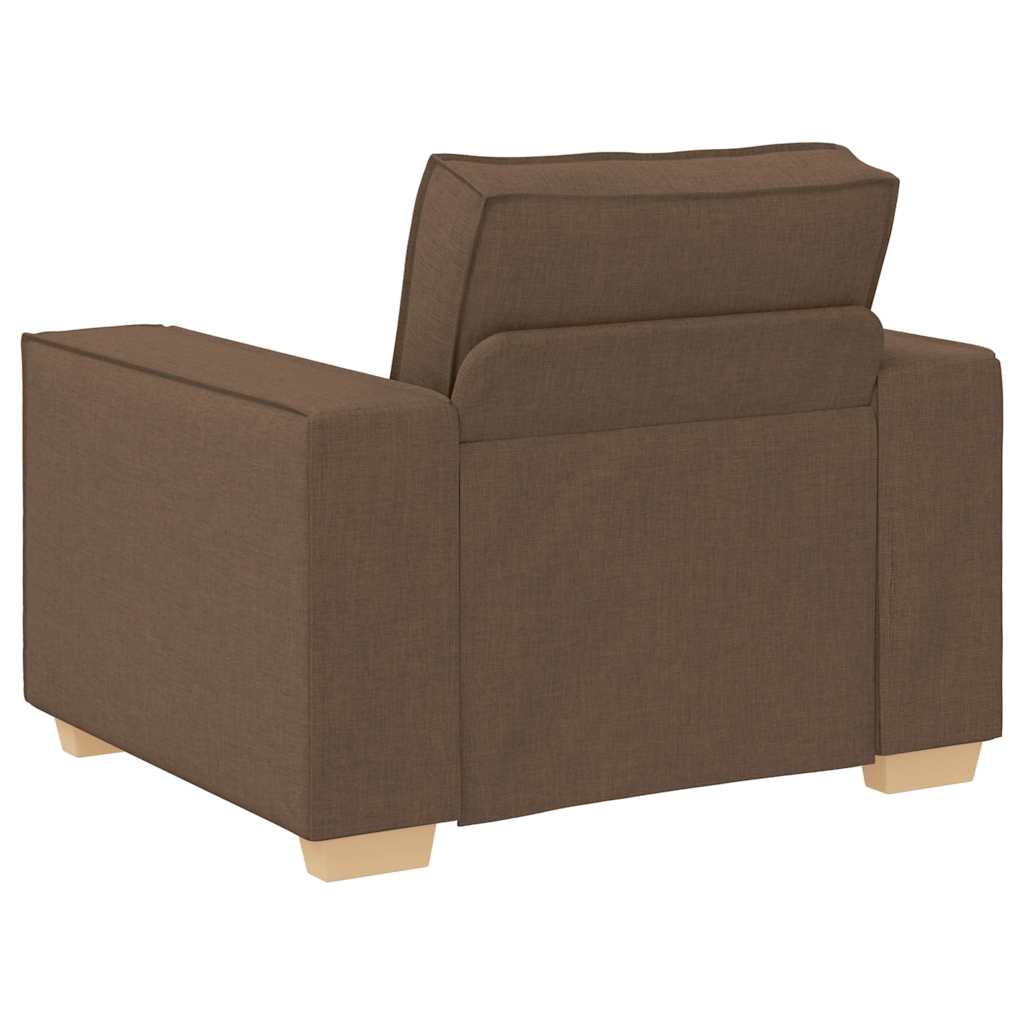 vidaXL Καναπές 3 pcs Καφέ 220 x 80 x 84 εκ Ύφασμα μείγματος λινών