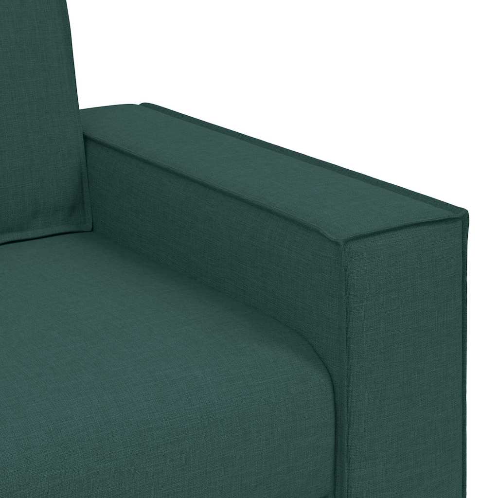 vidaXL Καναπές 3 pcs Σκούρο Πράσινο 220 x 80 x 84 εκ