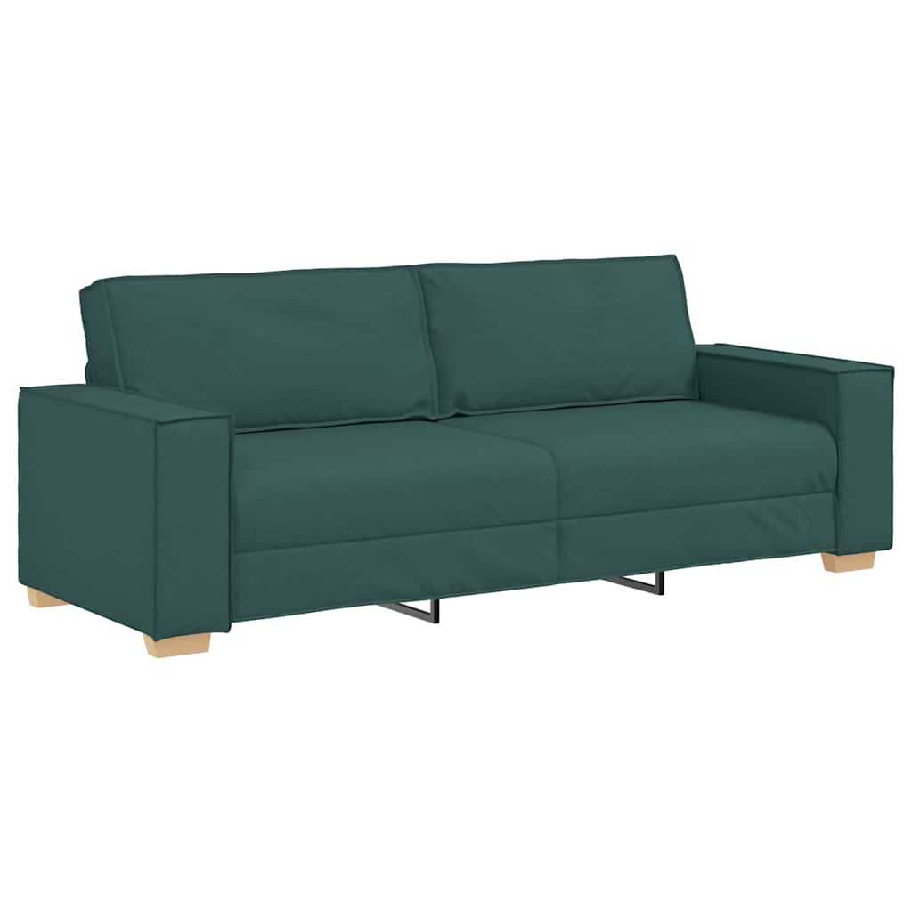 vidaXL Καναπές 3 pcs Σκούρο Πράσινο 220 x 80 x 84 εκ