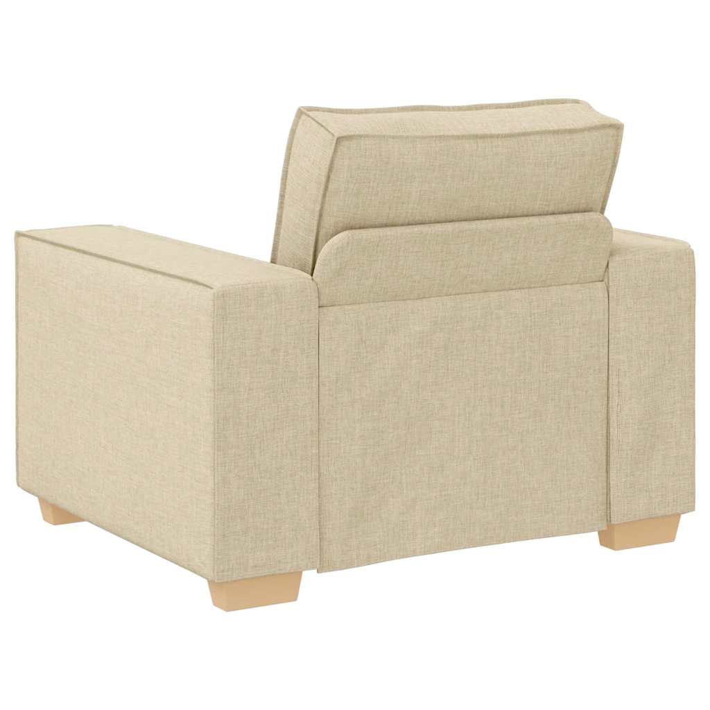 vidaXL Καναπές 3 pcs Κρεμ 220 x 80 x 84 εκ Ύφασμα μείγματος λινών