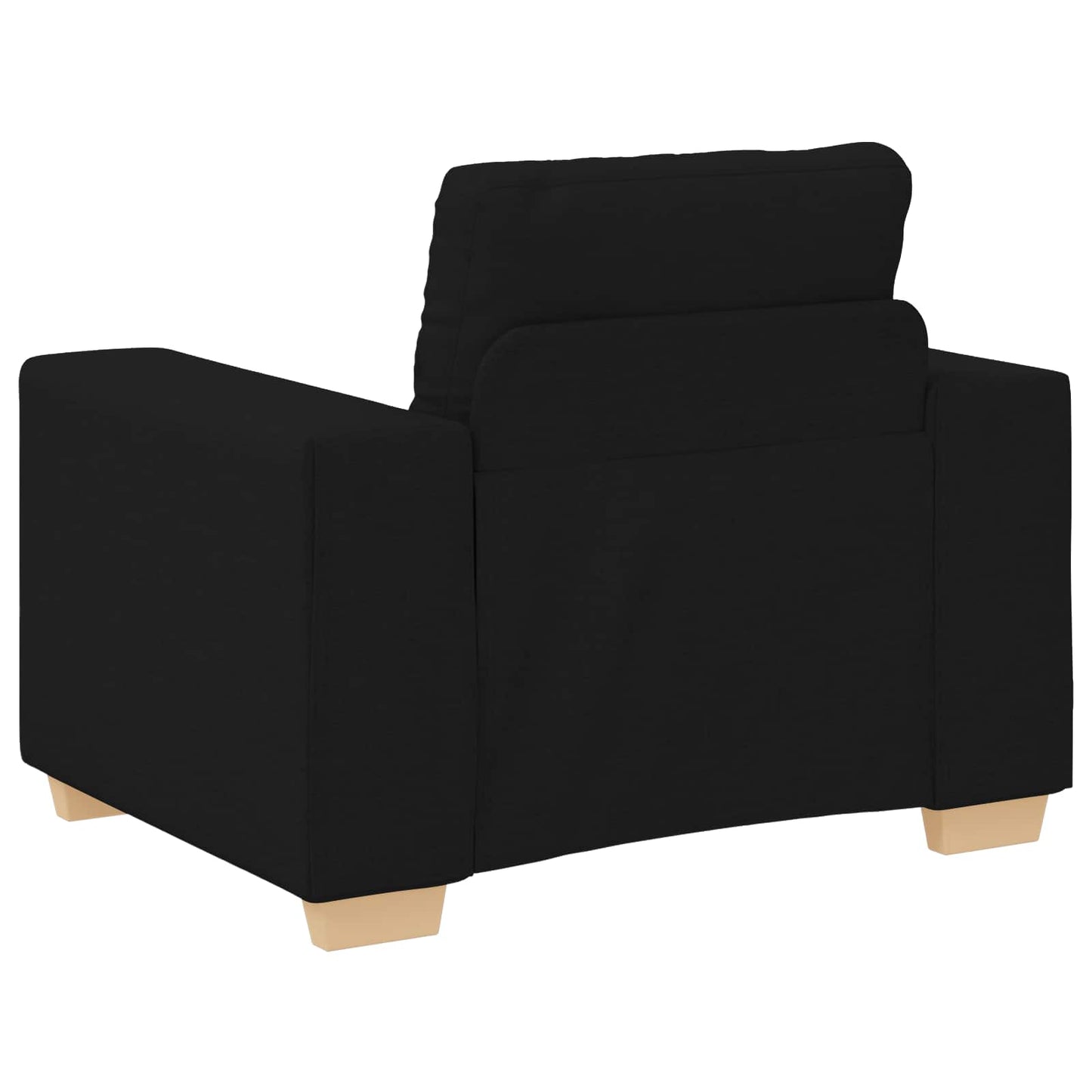 vidaXL Καναπές 3 pcs Μαύρο 221 x 80 x 80 εκ Ύφασμα μείγματος λινών
