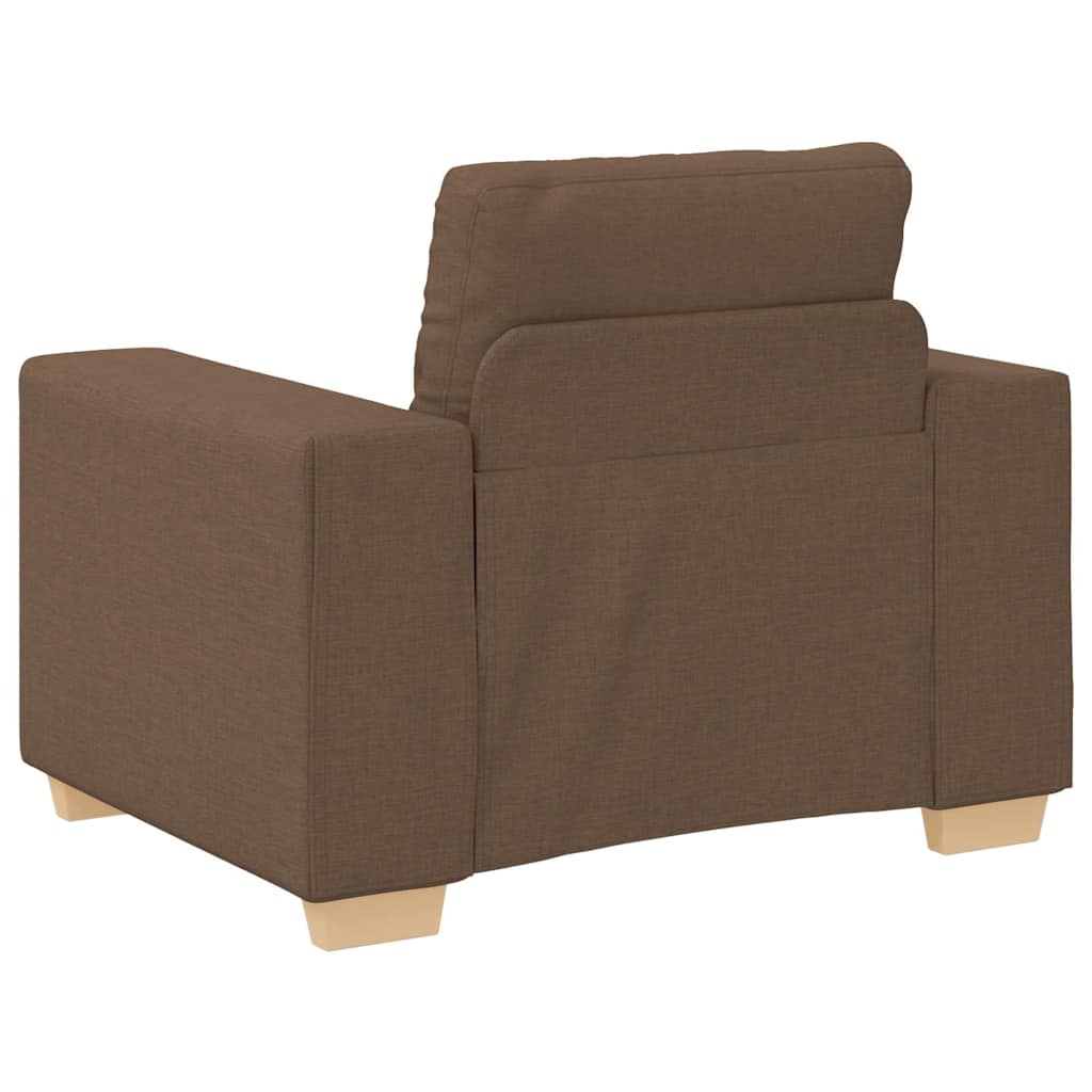 vidaXL Καναπές 3 pcs Καφέ 221 x 80 x 80 εκ Ύφασμα μείγματος λινών