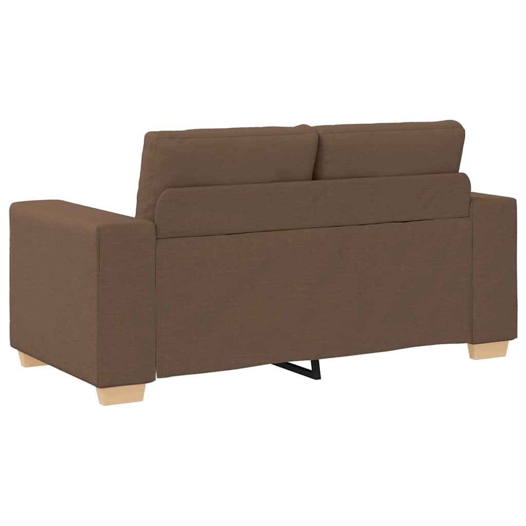 vidaXL Καναπές 3 pcs Καφέ 221 x 80 x 80 εκ Ύφασμα μείγματος λινών