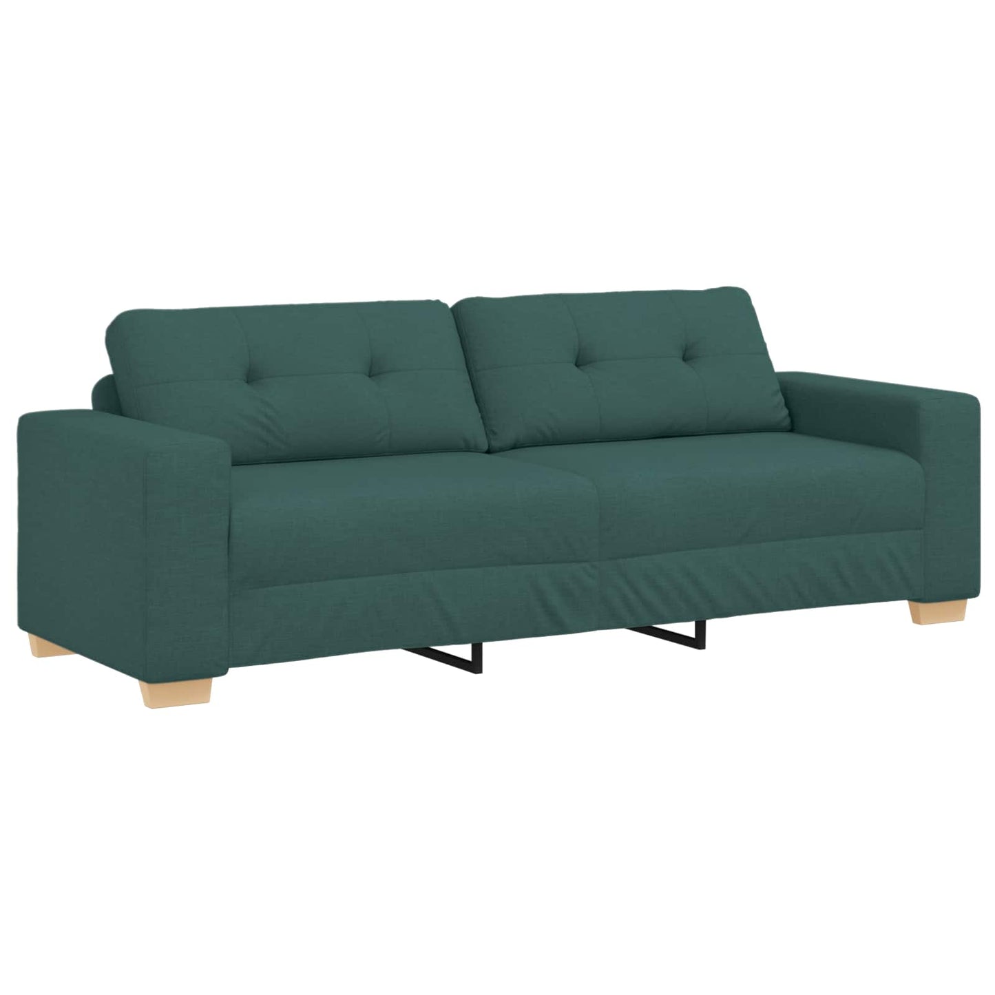 vidaXL Καναπές 3 pcs Σκούρο Πράσινο 221 x 80 x 80 εκ