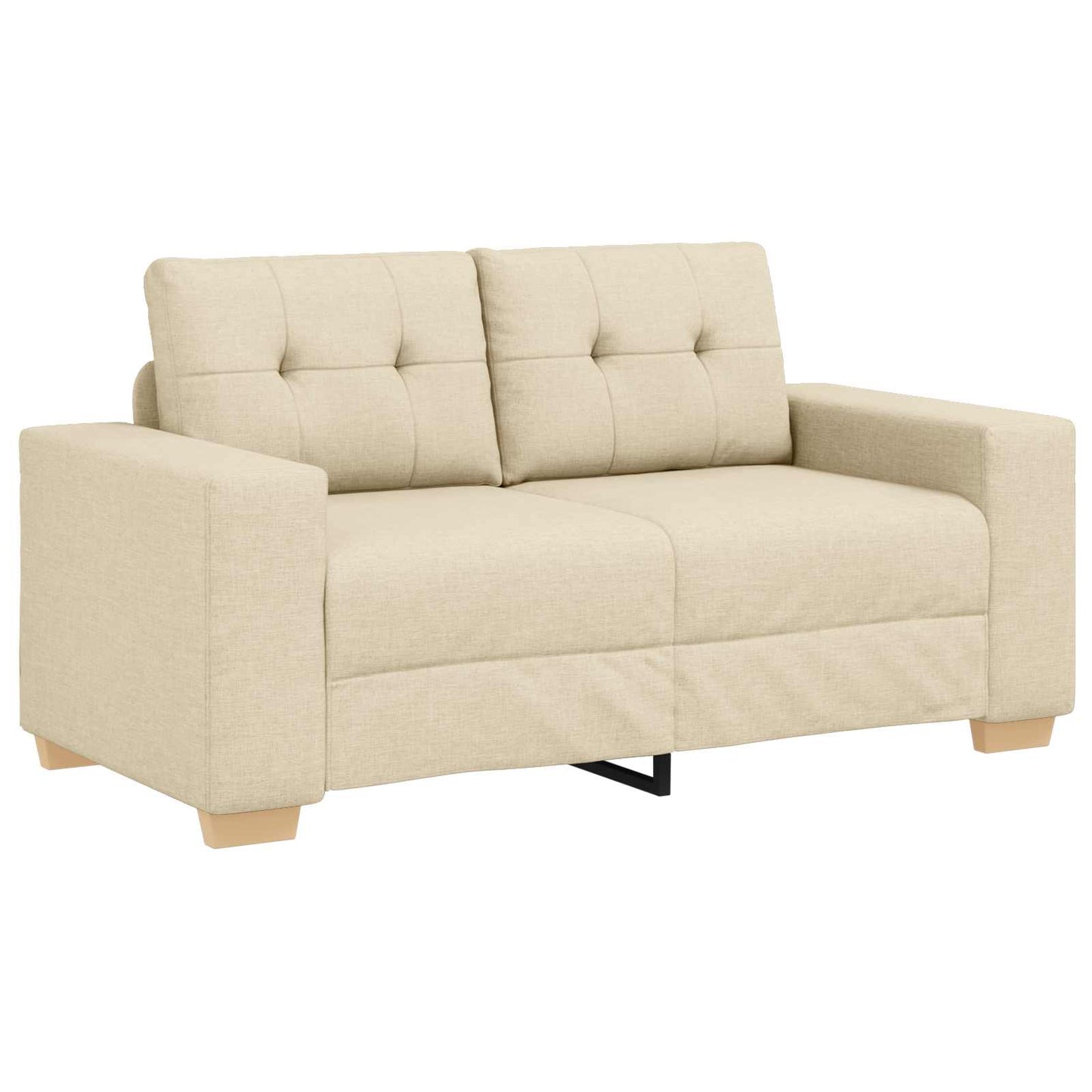 vidaXL Καναπές 3 pcs Κρεμ 221 x 80 x 80 εκ Ύφασμα μείγματος λινών