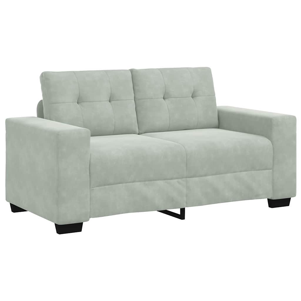 vidaXL Σετ Καναπέ 3 pcs Ανοιχτό γκρι 221 x 80 x 80 εκ Βελούδο