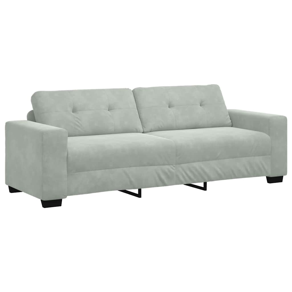 vidaXL Σετ Καναπέ 3 pcs Ανοιχτό γκρι 221 x 80 x 80 εκ Βελούδο
