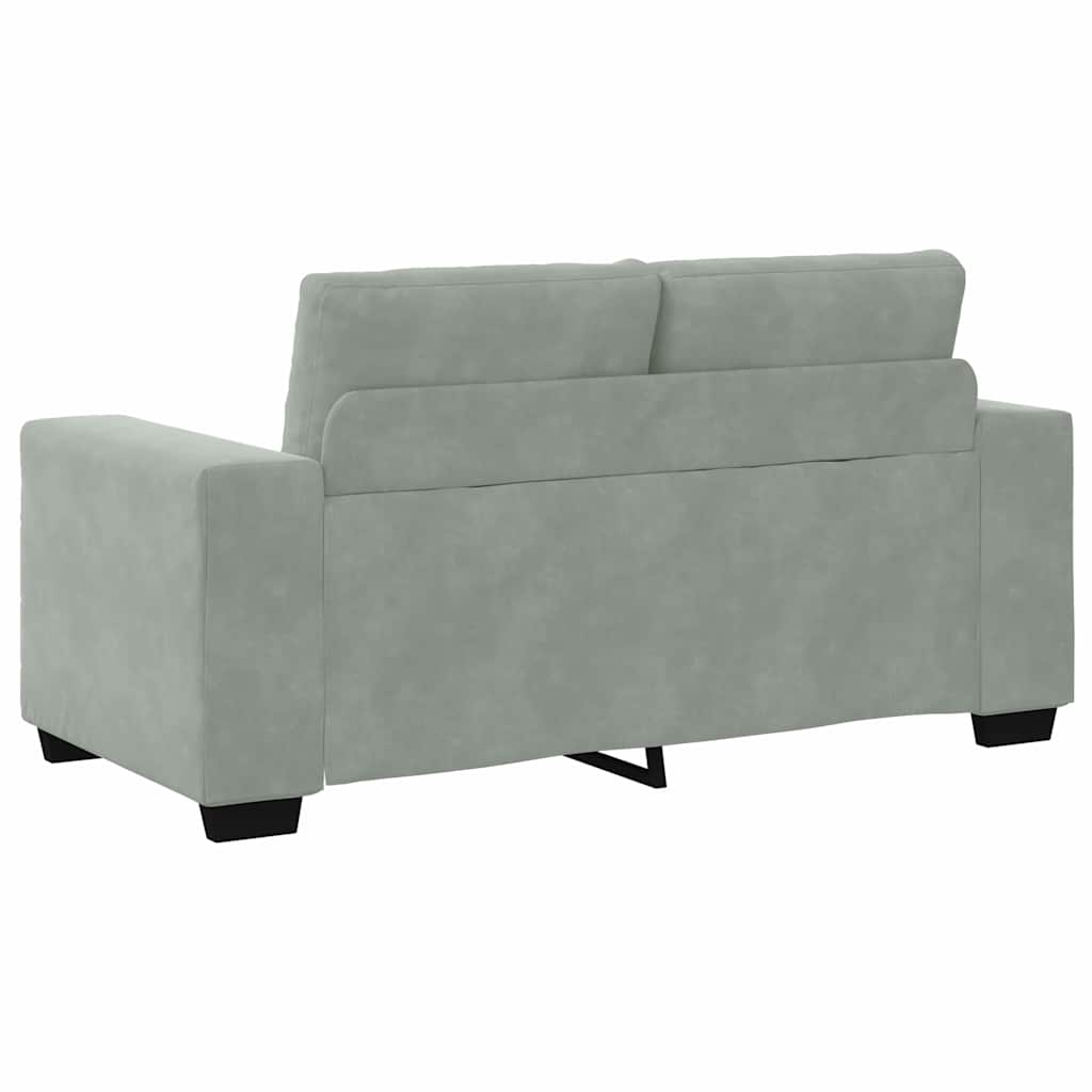 vidaXL Σετ Καναπέ 3 pcs Ανοιχτό γκρι 221 x 80 x 80 εκ Βελούδο