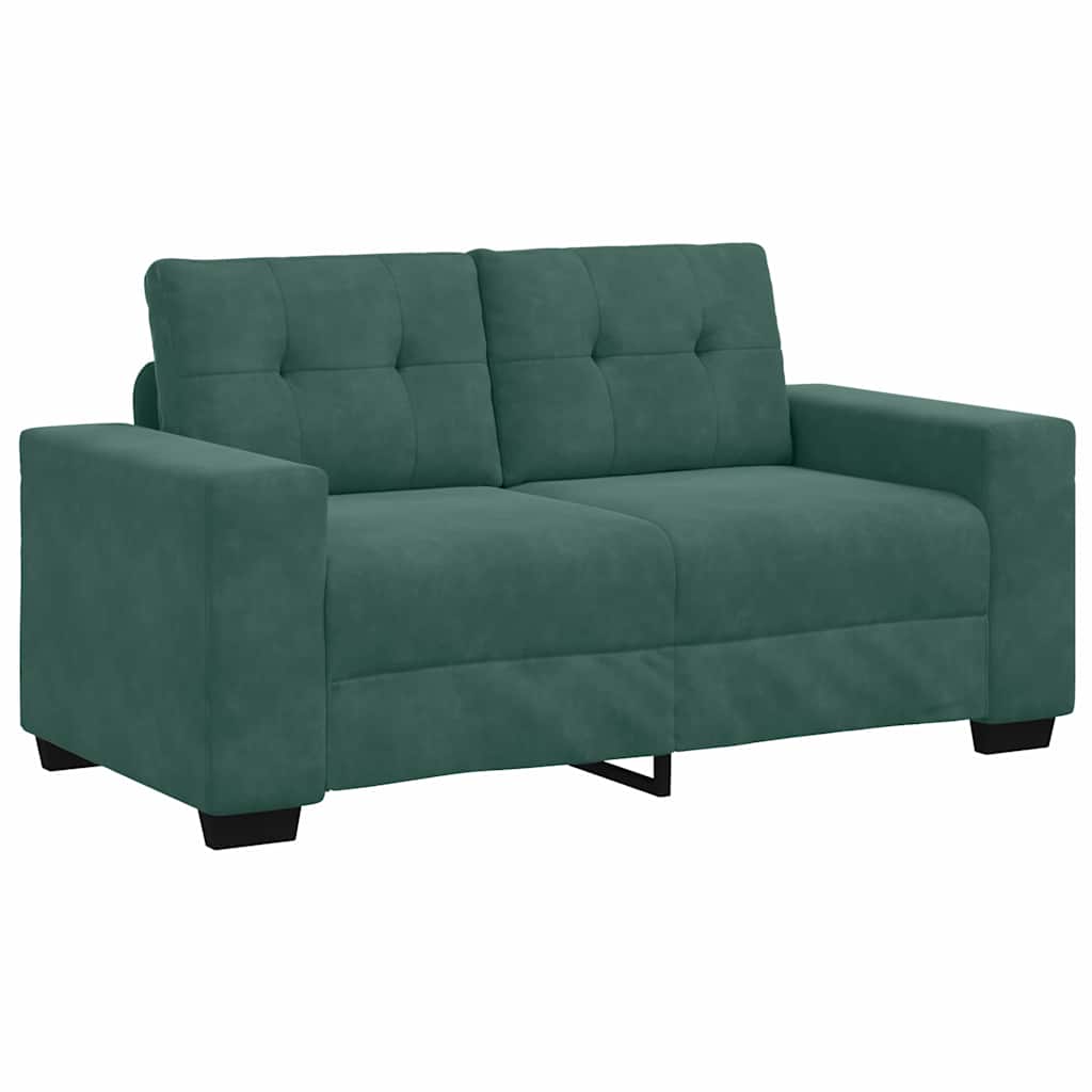 vidaXL Σετ Καναπέ 3 pcs Σκούρο Πράσινο 221 x 80 x 80 εκ Βελούδο