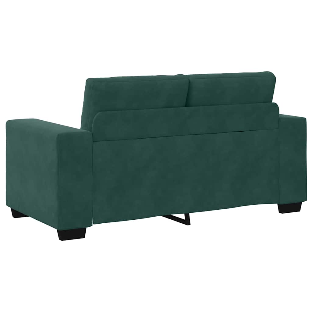 vidaXL Σετ Καναπέ 3 pcs Σκούρο Πράσινο 221 x 80 x 80 εκ Βελούδο