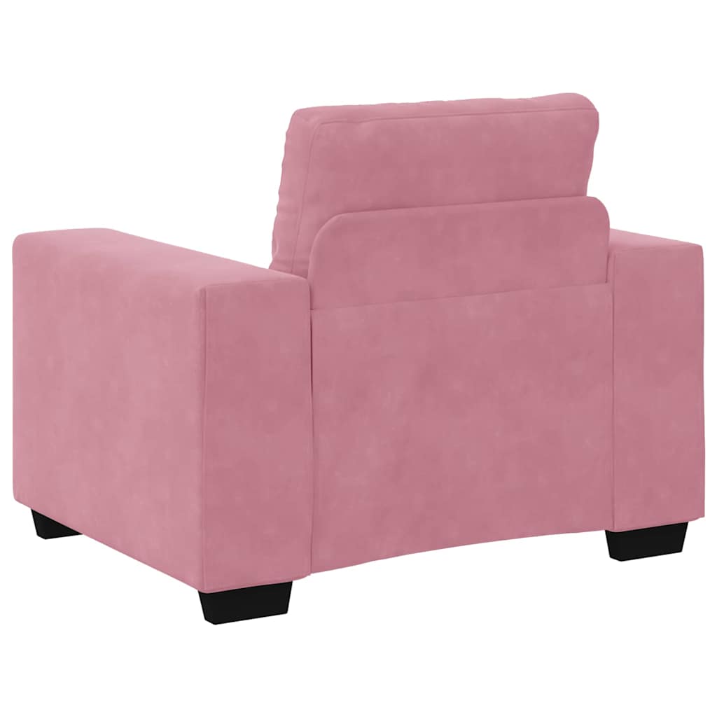 vidaXL Σετ Καναπέ 3 pcs Ροζ 221 x 80 x 80 εκ Βελούδο