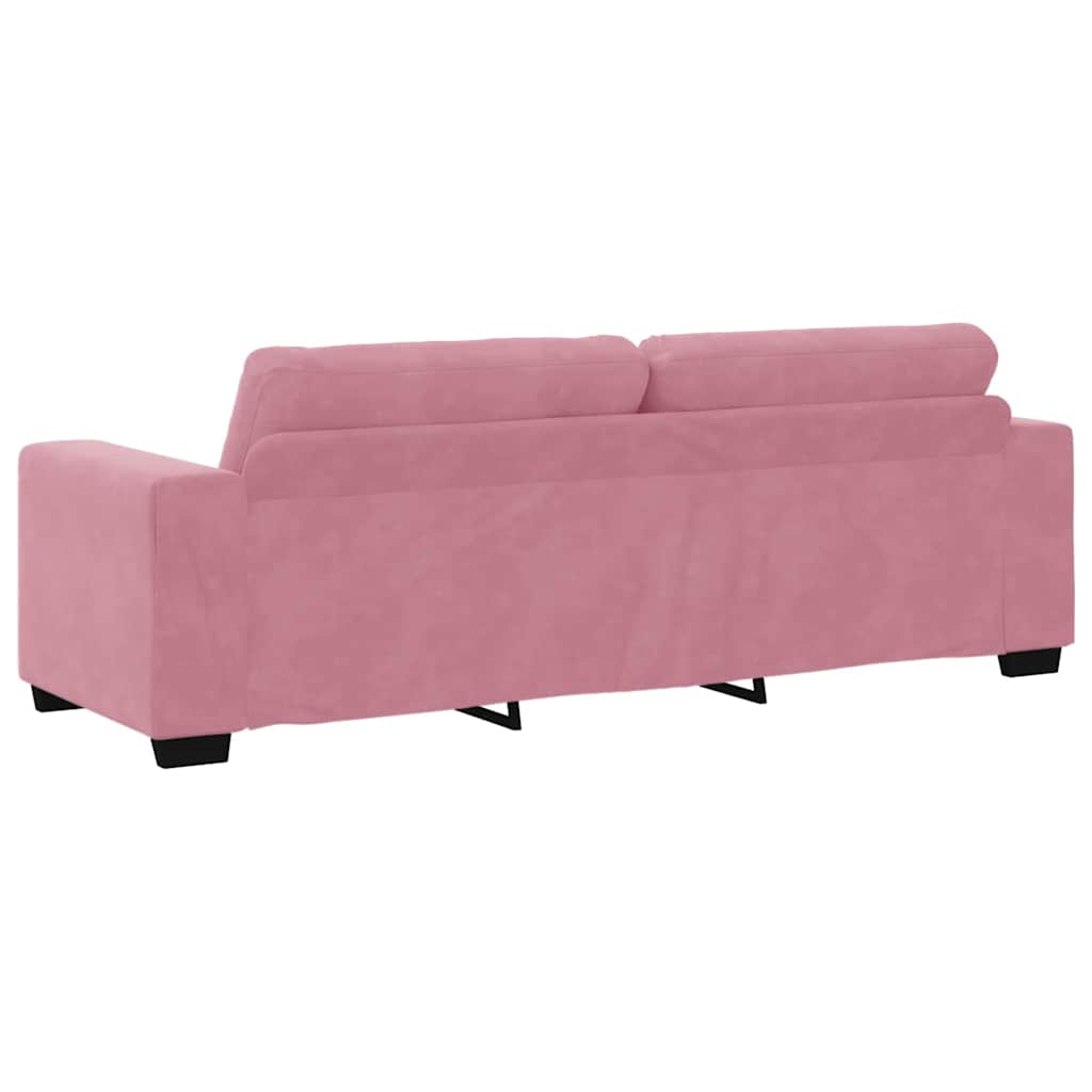 vidaXL Σετ Καναπέ 3 pcs Ροζ 221 x 80 x 80 εκ Βελούδο
