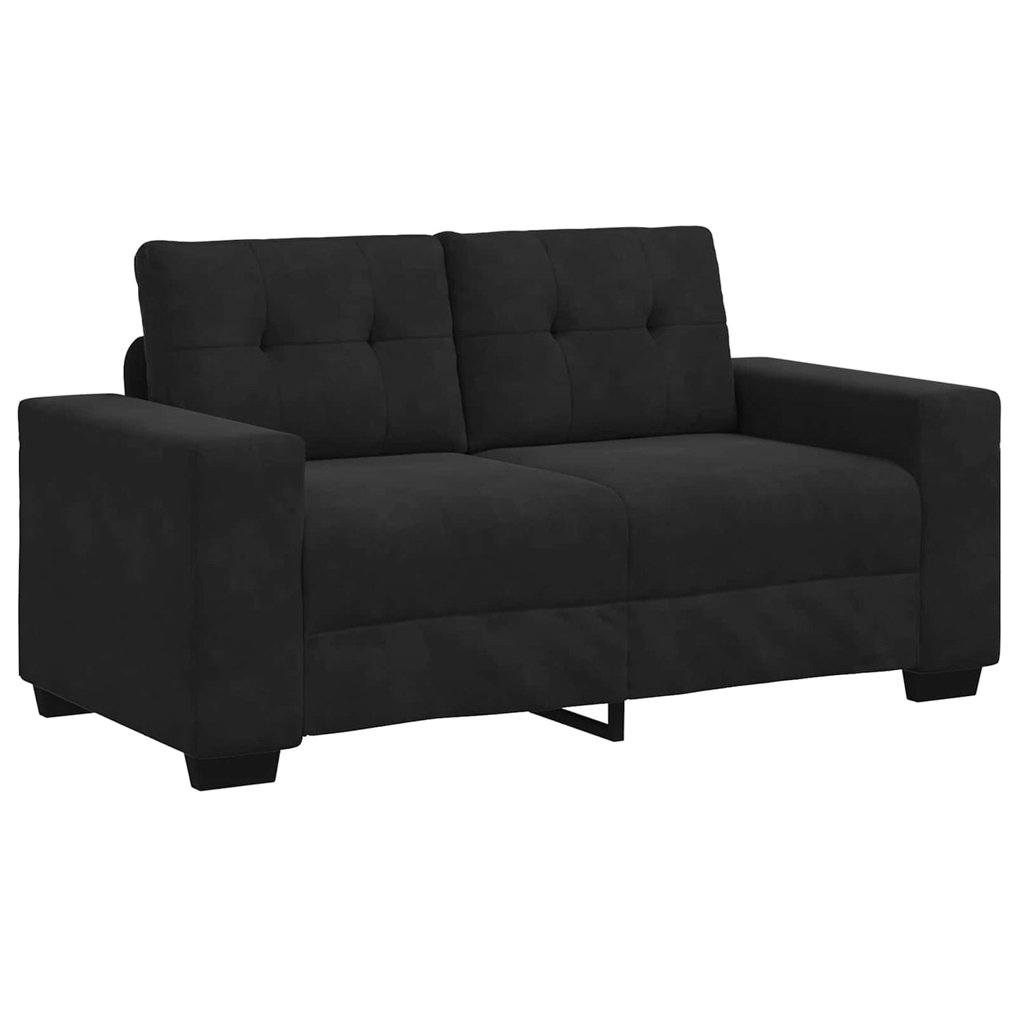 vidaXL Σετ Καναπέ 3 pcs Μαύρο 221 x 80 x 80 εκ Βελούδο
