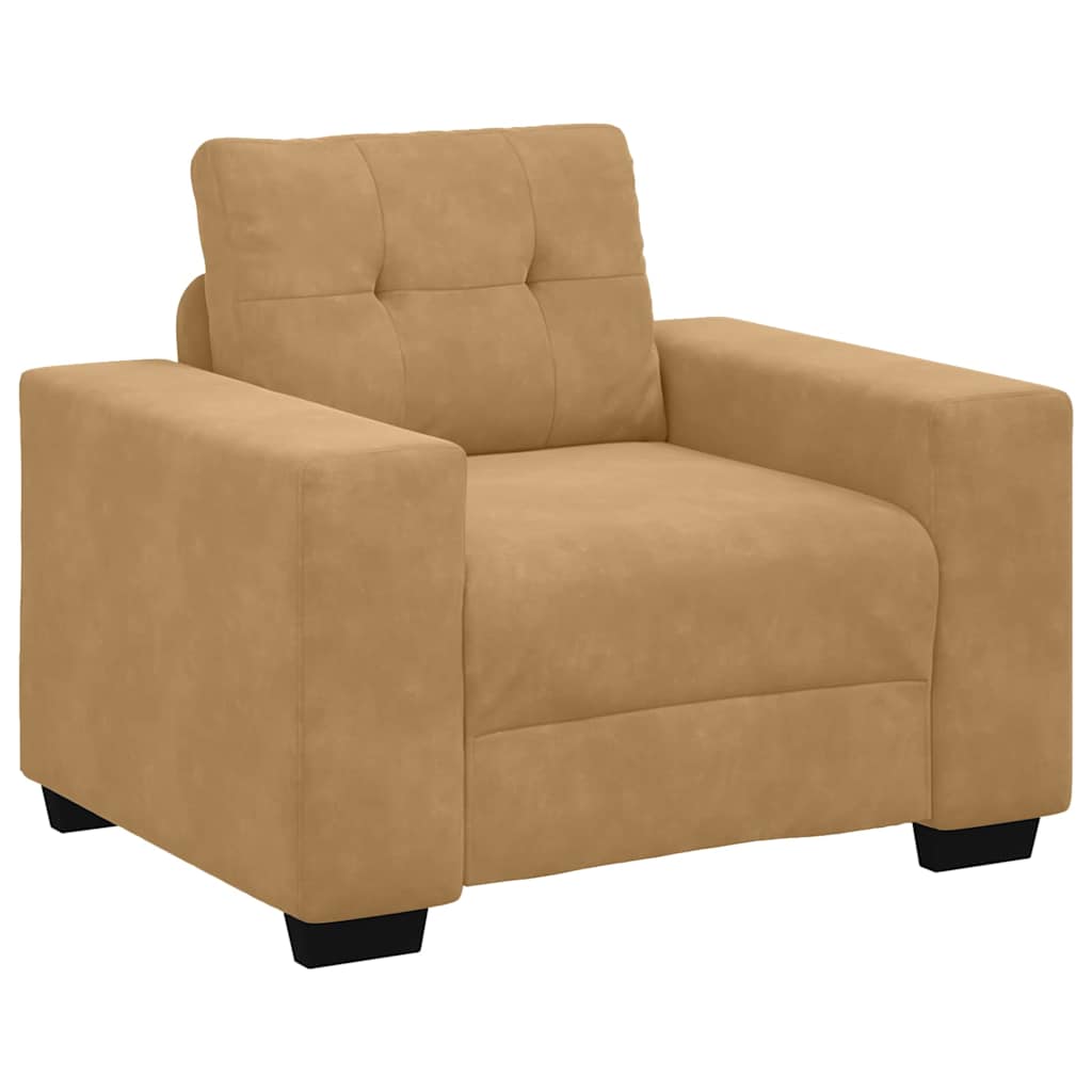 vidaXL Σετ Καναπέ 3 pcs Καφέ 221 x 80 x 80 εκ Βελούδο