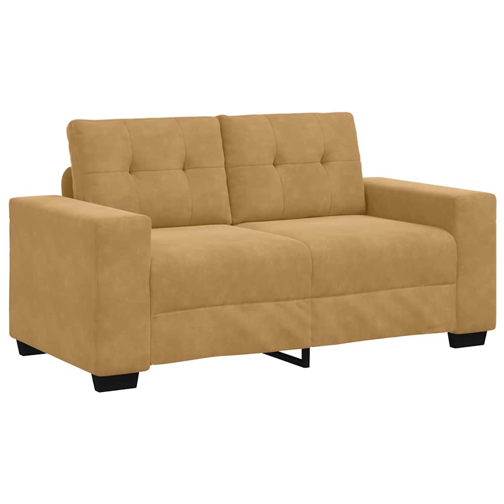 vidaXL Σετ Καναπέ 3 pcs Καφέ 221 x 80 x 80 εκ Βελούδο