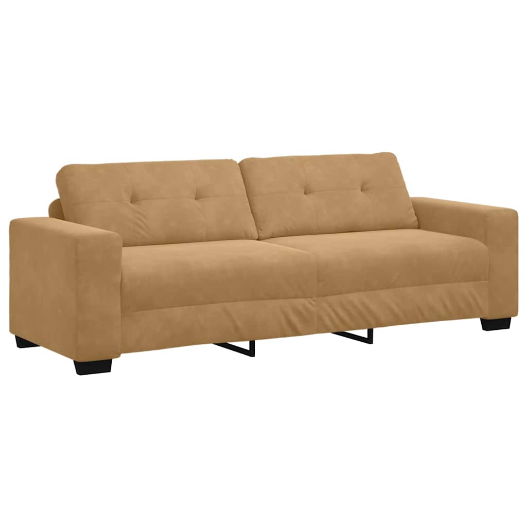 vidaXL Σετ Καναπέ 3 pcs Καφέ 221 x 80 x 80 εκ Βελούδο