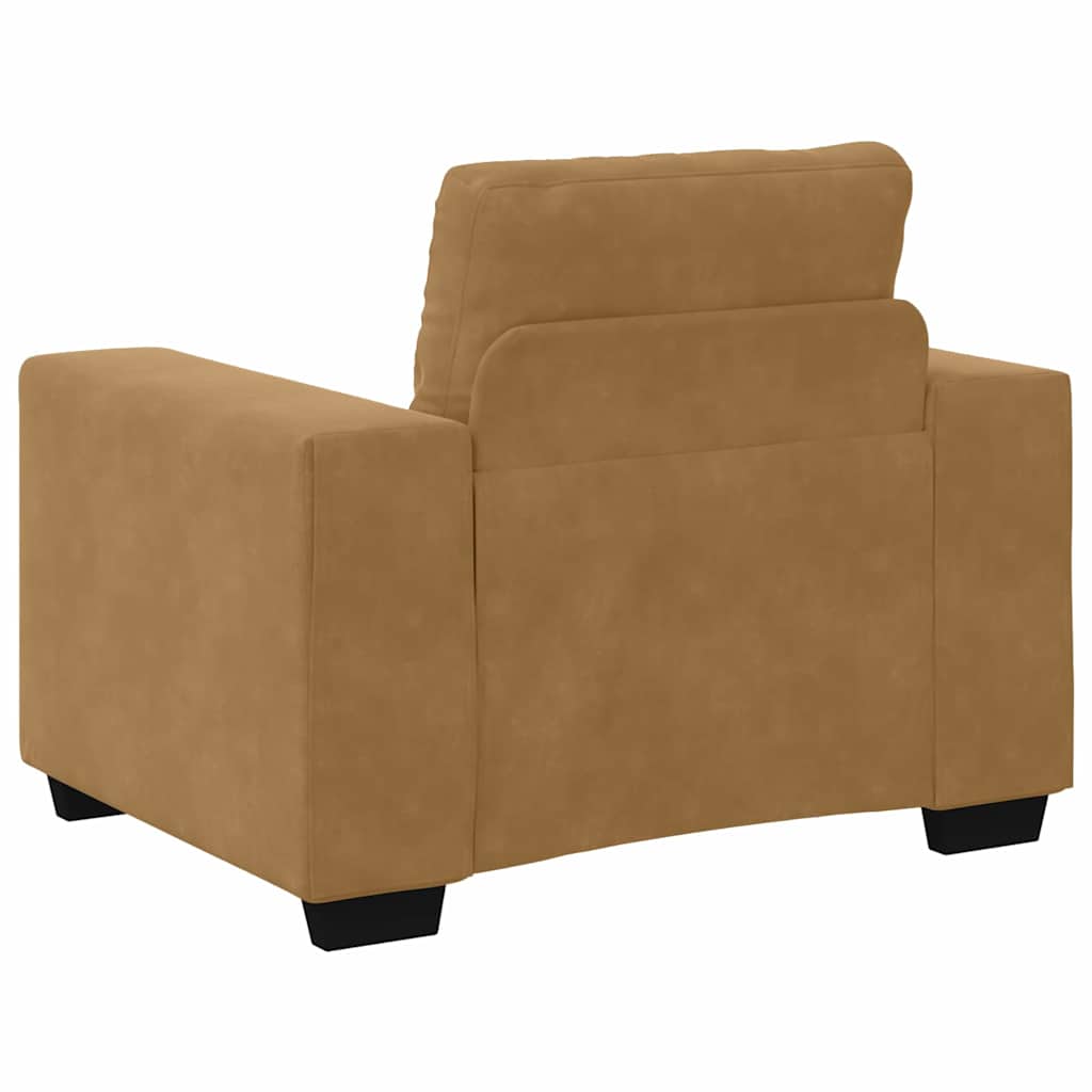 vidaXL Σετ Καναπέ 3 pcs Καφέ 221 x 80 x 80 εκ Βελούδο